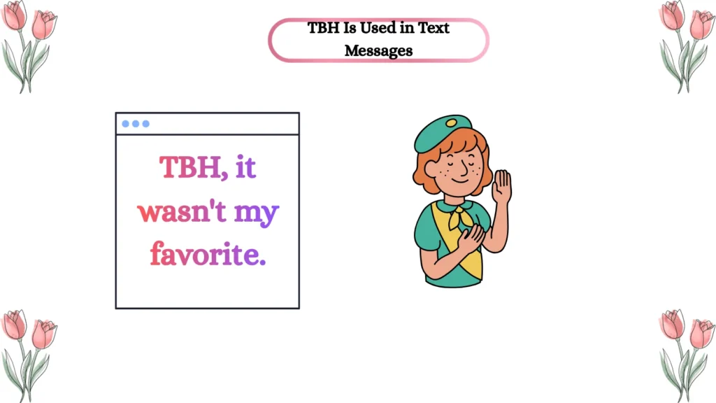 TBH Is Used in Text Messages