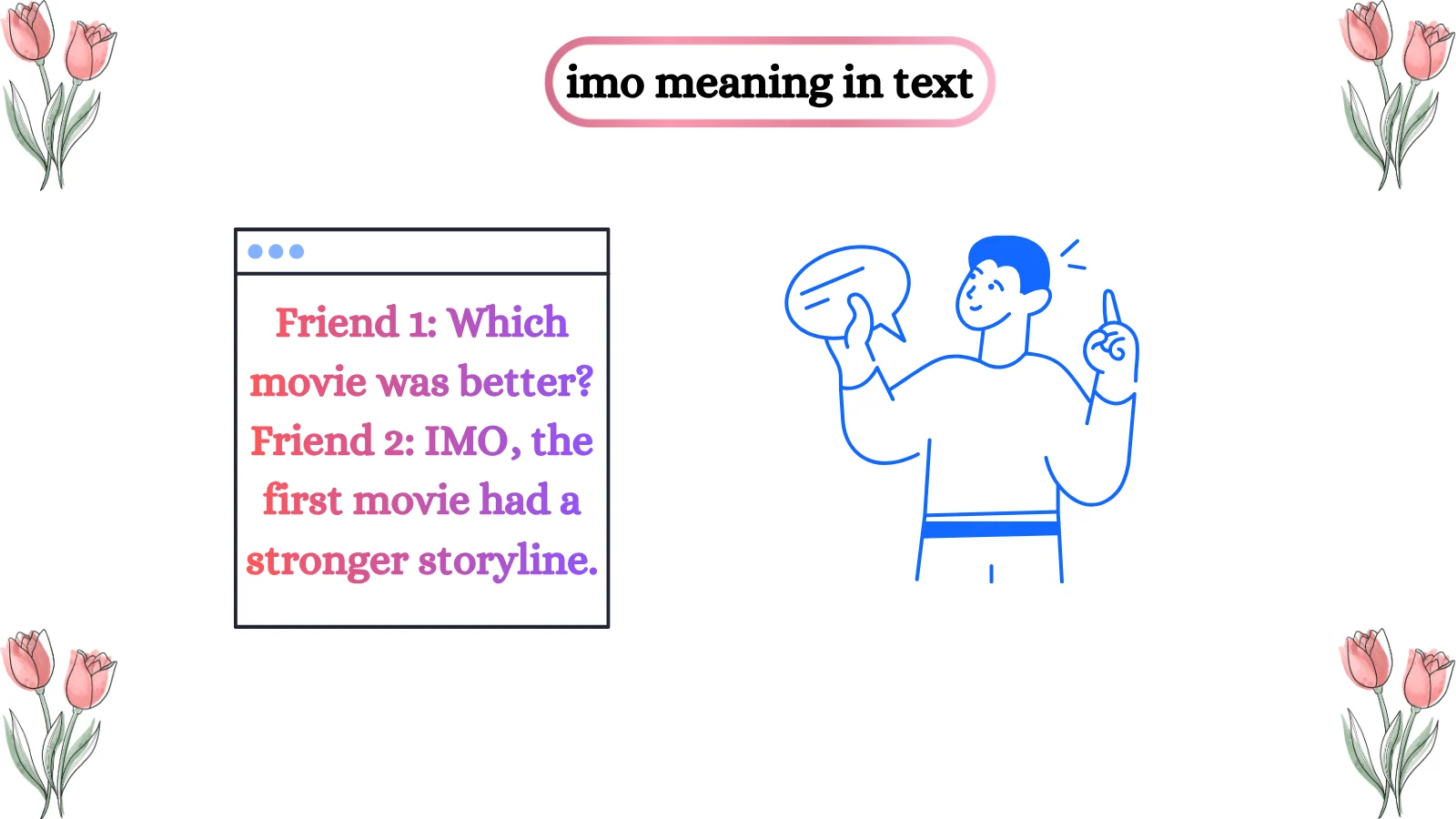 IMO Meaning in Text