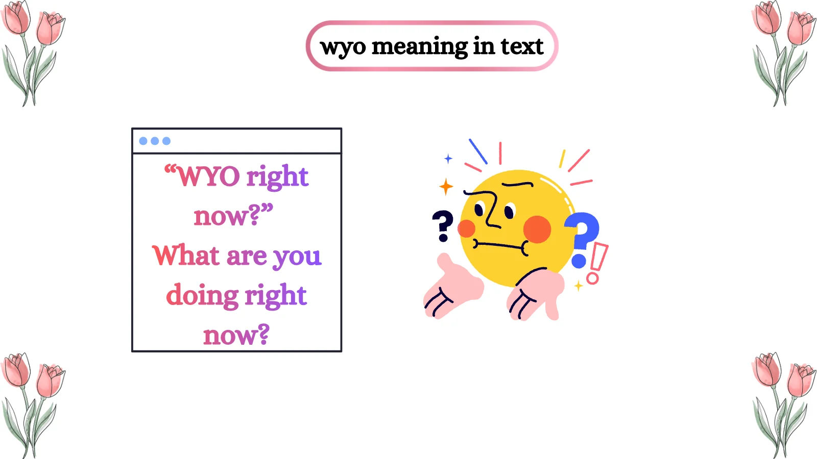 wyo meaning in text